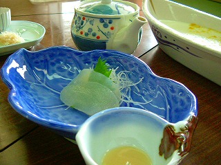 朧豆腐とこんにゃくの刺身