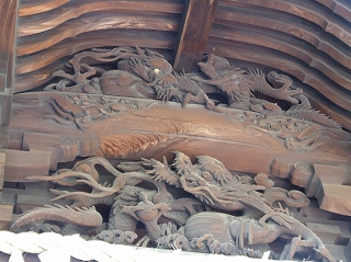 荏原神社 拝殿の彫刻