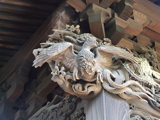 荏原神社 拝殿の彫刻